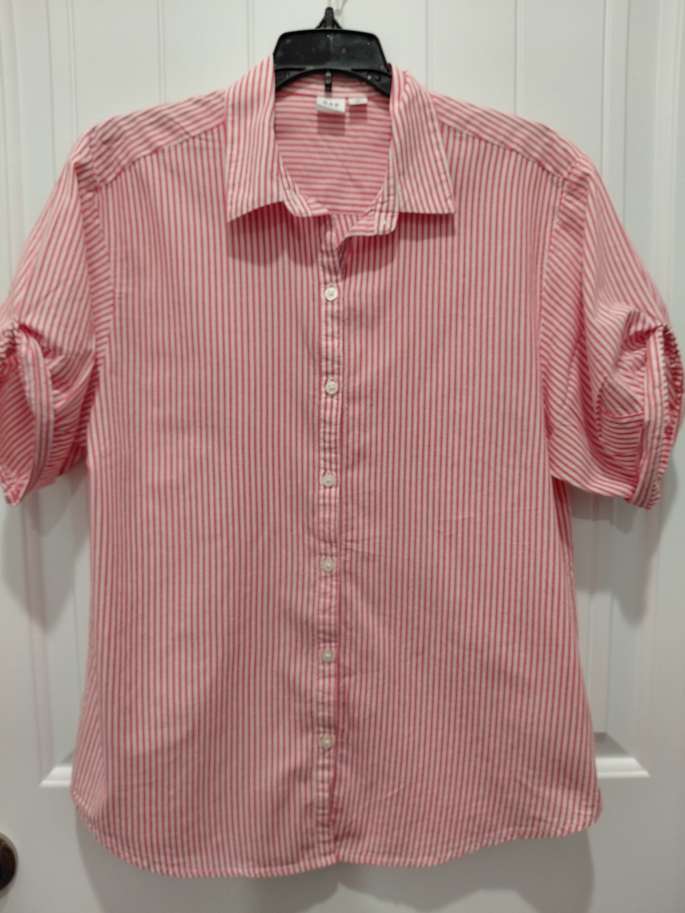 GAP Pink & White Striped Button-Down Shirt #0899